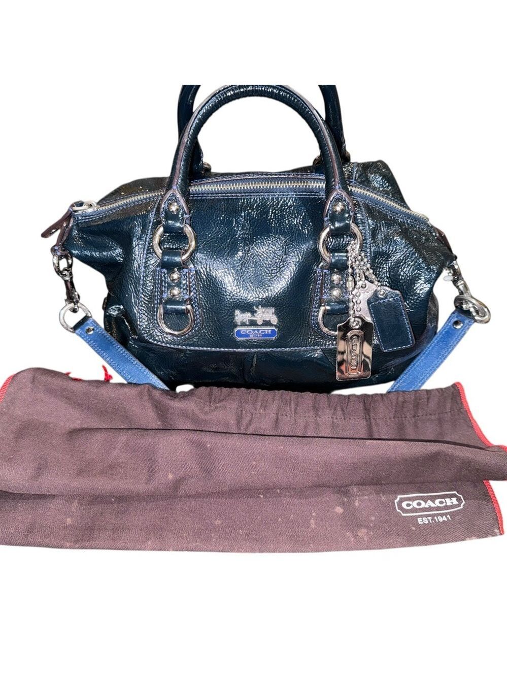Coach Madison Sabrina Satchel 14178 Cobalt Blue 2 way - Picture 16 of 17